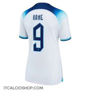 Inghilterra Harry Kane #9 Prima Maglia Femmina Mondiali 2022 Manica Corta